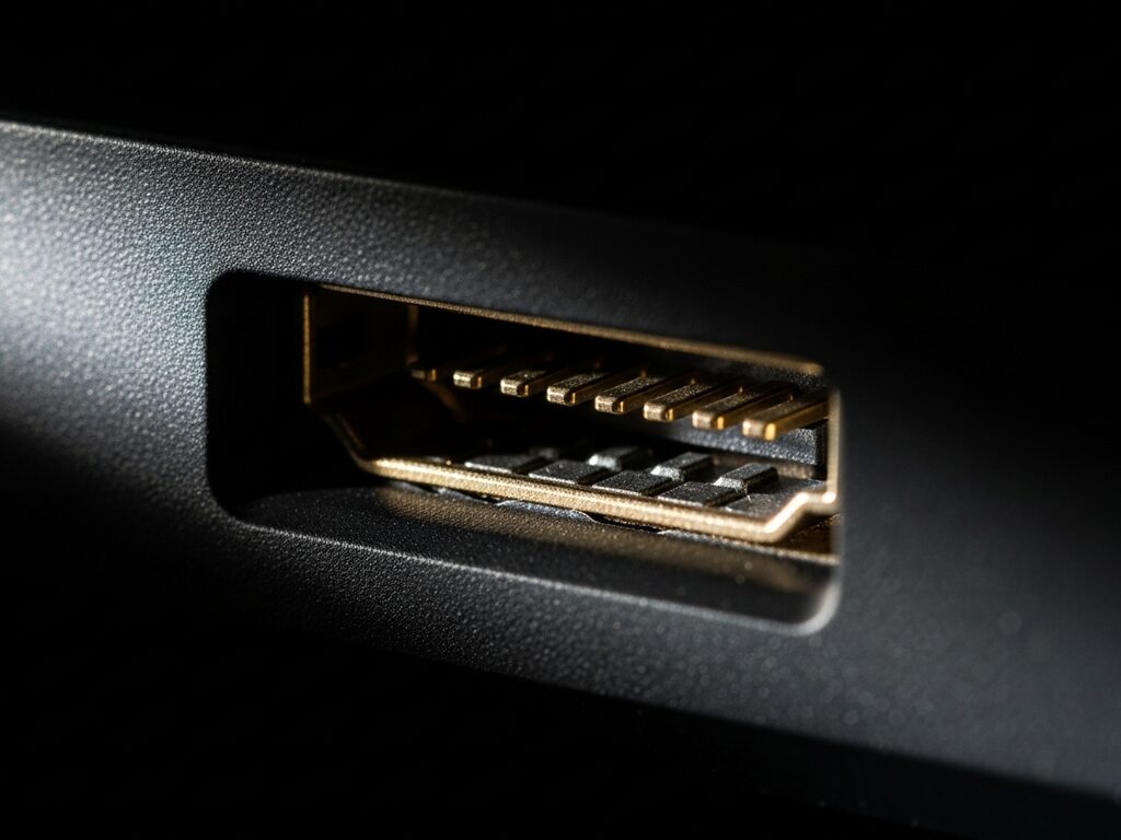 Same HDMI port rebuilt with all pins straight and aligned again
